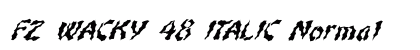 FZ WACKY 48 ITALIC Normal preview