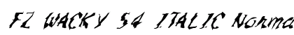 FZ WACKY 54 ITALIC Normal preview