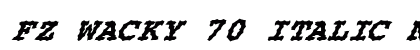 FZ WACKY 70 ITALIC Normal preview