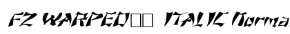 FZ WARPED 11 ITALIC Normal preview