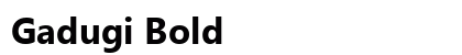 Gadugi Bold Preview