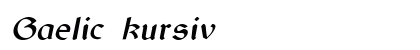 Gaelic kursiv preview