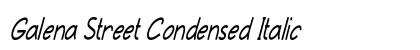 Galena Street Condensed Italic Preview
