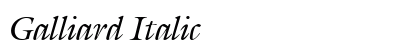 Galliard Italic preview