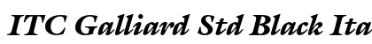 ITC Galliard Std Black Italic Font