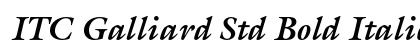 ITC Galliard Std Bold Italic Font