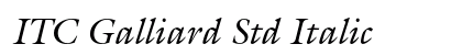 ITC Galliard Std Italic Font