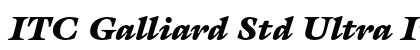 ITC Galliard Std Ultra Italic Font