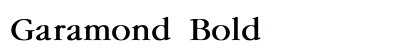 Garamond Bold Preview