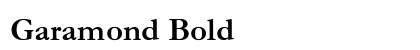 Garamond Bold Preview