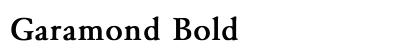 Garamond Bold Preview