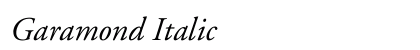 Garamond Italic Preview