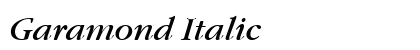 Garamond Italic Preview
