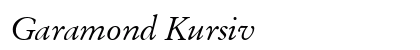 Garamond Kursiv preview