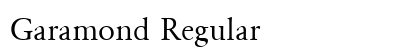 Garamond Regular Preview