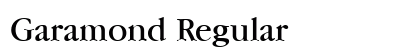 Garamond Regular Preview