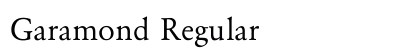 Garamond Regular Preview
