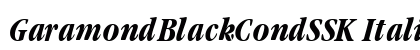 GaramondBlackCondSSK Italic preview