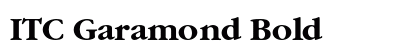 ITC Garamond Bold Font