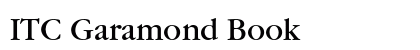 ITC Garamond Book Font