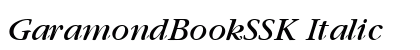GaramondBookSSK Italic preview