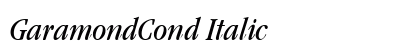GaramondCond Italic preview