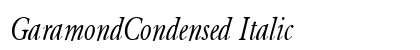 GaramondCondensed Italic preview