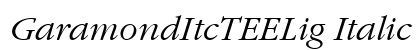 GaramondItcTEELig Italic preview
