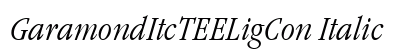 GaramondItcTEELigCon Italic preview
