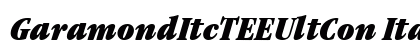 GaramondItcTEEUltCon Italic preview