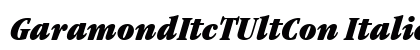 GaramondItcTUltCon Italic preview