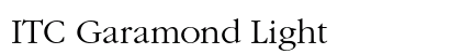 ITC Garamond Light Font