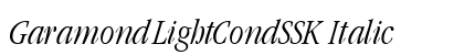 GaramondLightCondSSK Italic preview