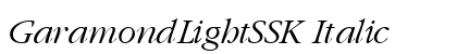 GaramondLightSSK Italic preview