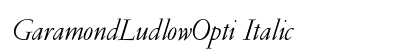 GaramondLudlowOpti Italic preview