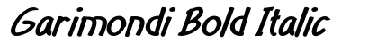 Garimondi Bold Italic Preview