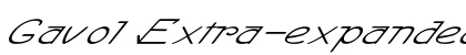 Gavol Extra-expanded Italic preview