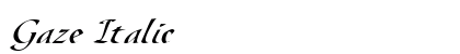 Gaze Italic preview