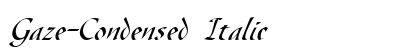 Gaze-Condensed Italic preview