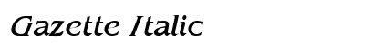 Gazette Italic preview