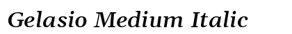 Gelasio Medium Italic Preview