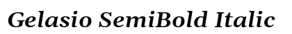 Gelasio SemiBold Italic Preview