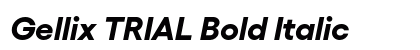 Gellix TRIAL Bold Italic Preview