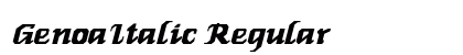 GenoaItalic Regular preview