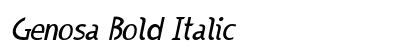 Genosa Bold Italic Preview