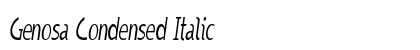 Genosa Condensed Italic Preview