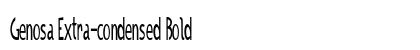 Genosa Extra-condensed Bold Preview