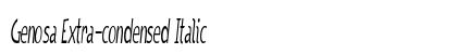 Genosa Extra-condensed Italic Preview