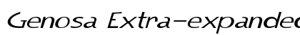 Genosa Extra-expanded Italic preview
