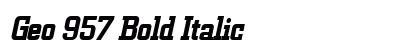 Geo 957 Bold Italic Preview